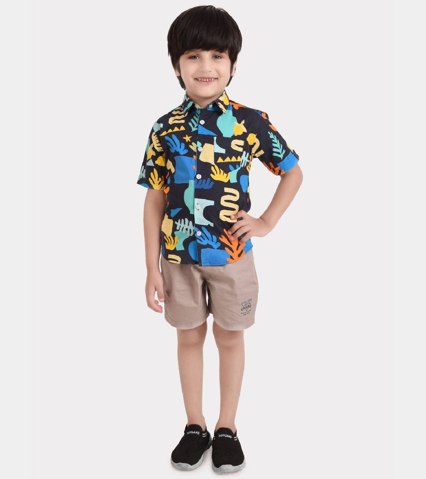 Abstract Motifs Printed Boys Shirt