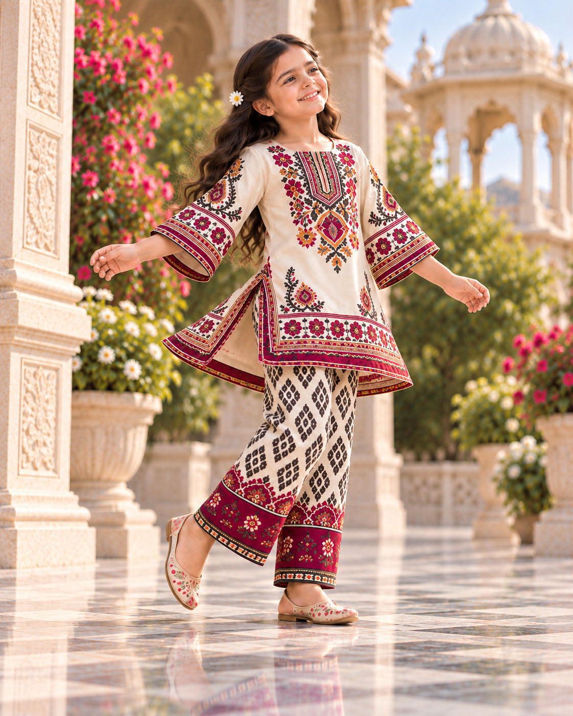 Crimson Folk Designer Ethnic Set