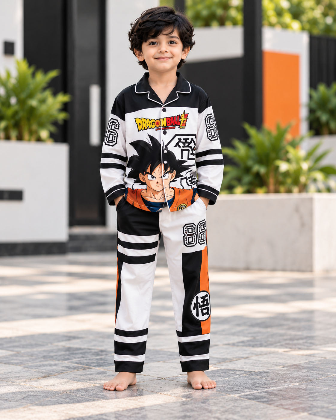 Dragon Ball Pure Cotton Printed Boys Nightsuit Set