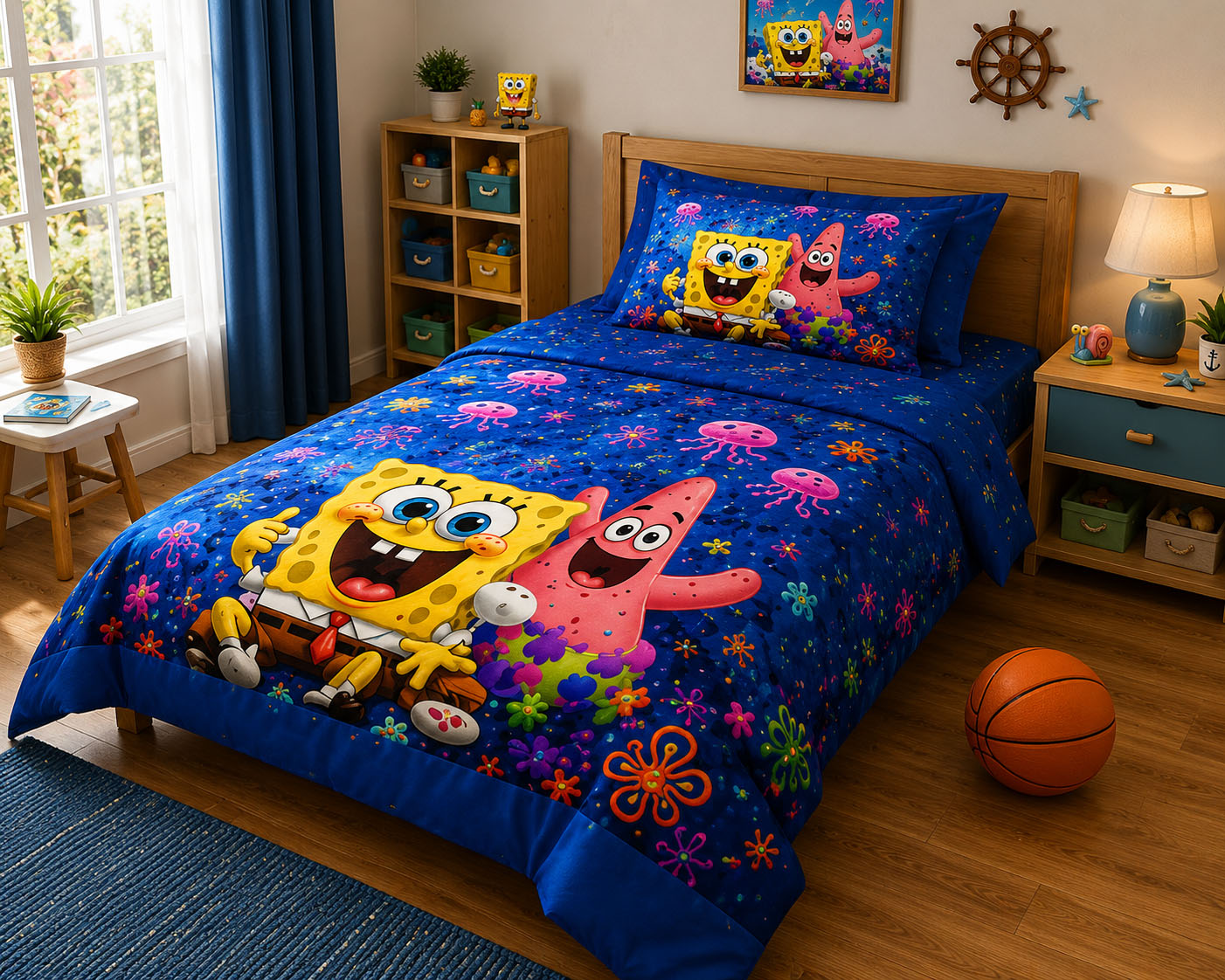 Happy Ocean Pals Bedsheet Set Premium Cotton
