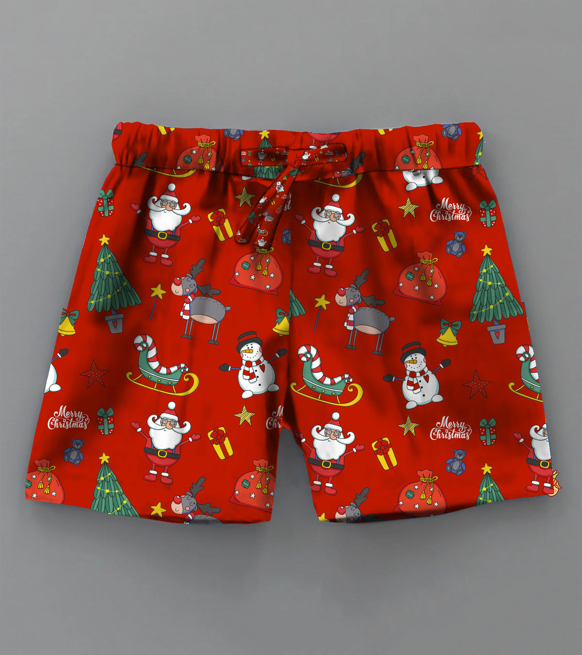 Red Ground Christmas Printed Boys Co ord Set