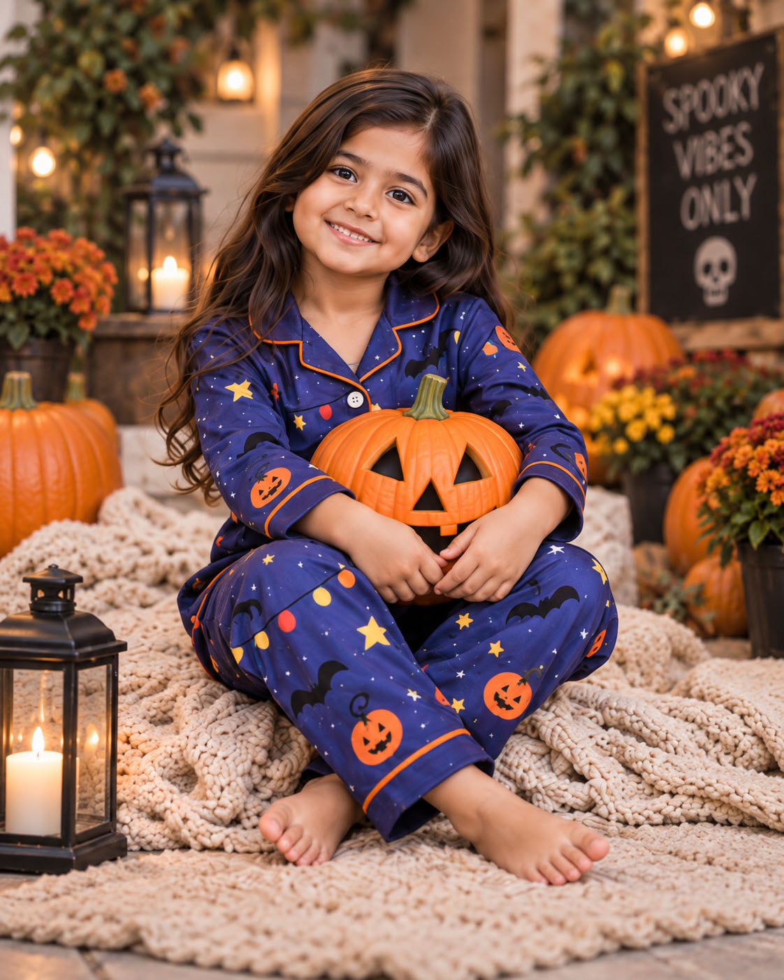 Trick or Treat Halloween Pure Cotton Printed Pajama Set