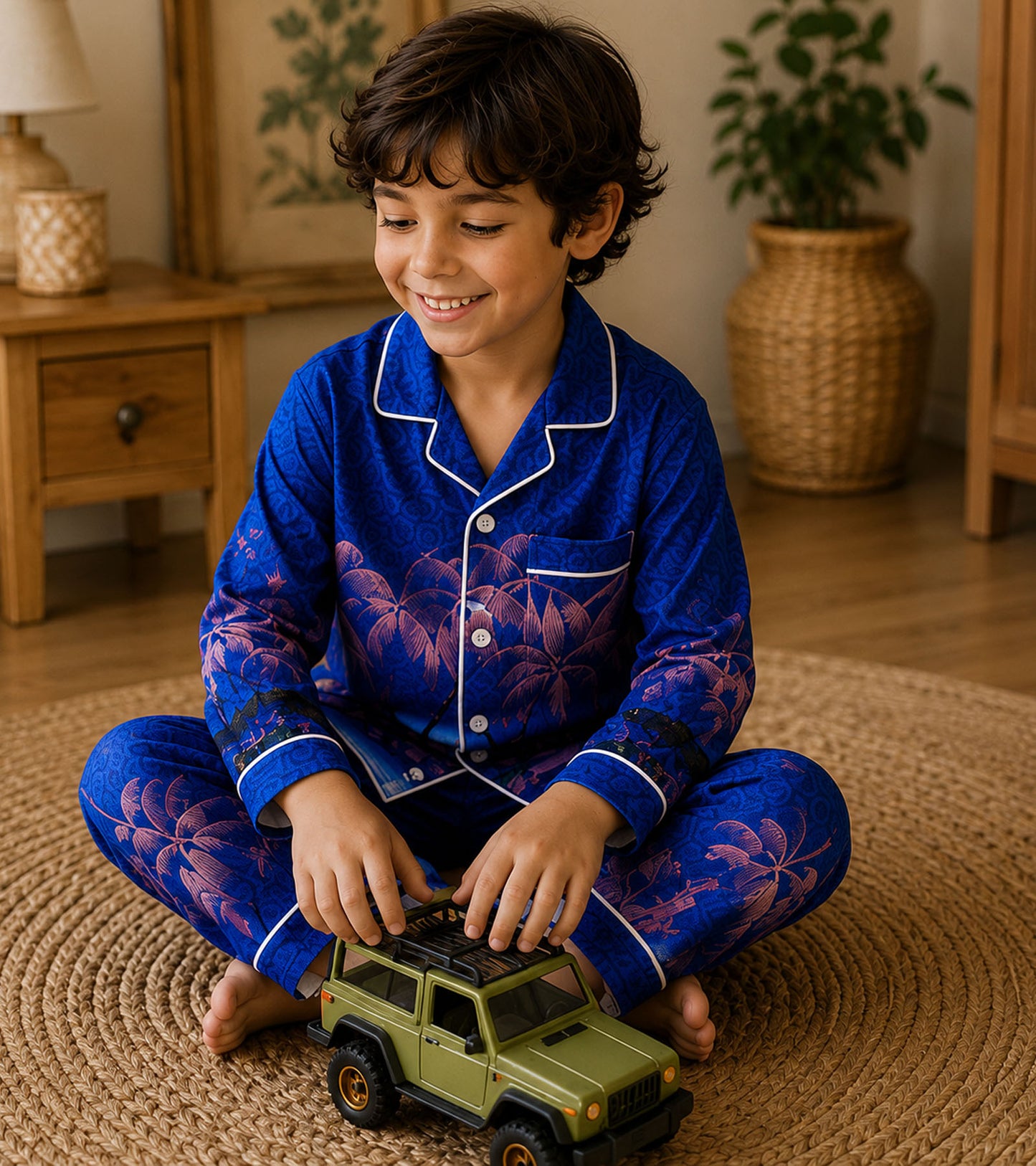Tiger Kingdom Luxe Pure Cotton Printed Nightsuit Set