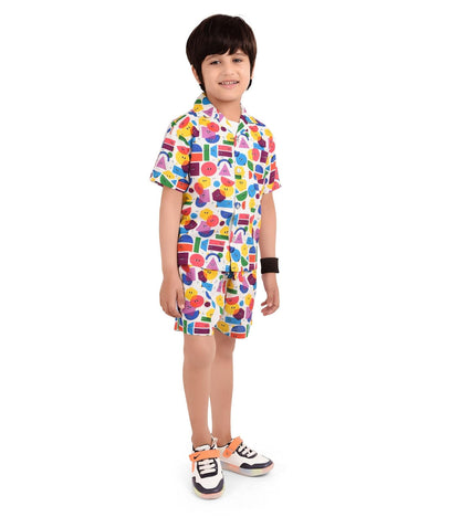 All Shapes printed Cord Set