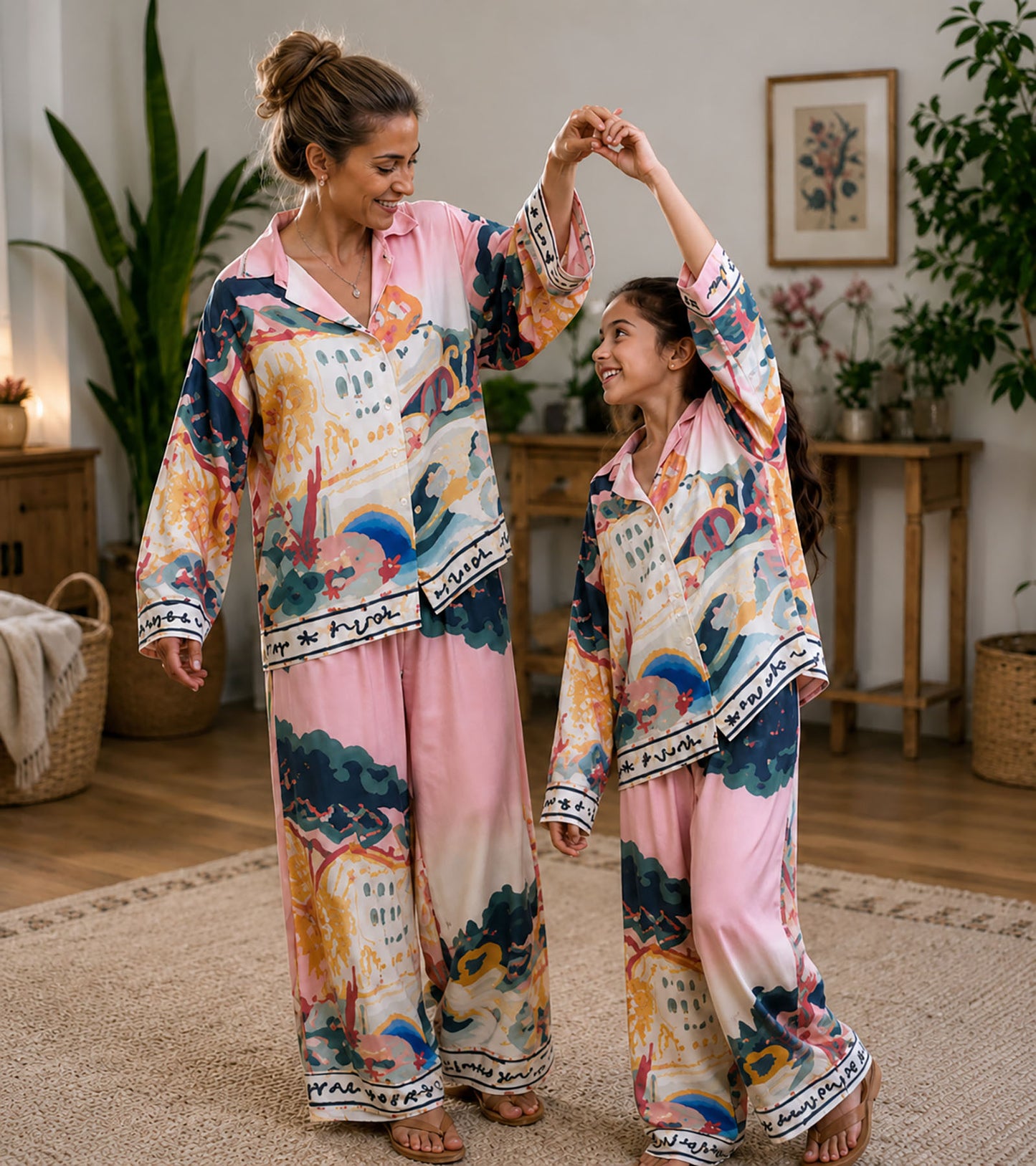 Amalfi Artscape Luxe Mom & Me Matching Lounge Set