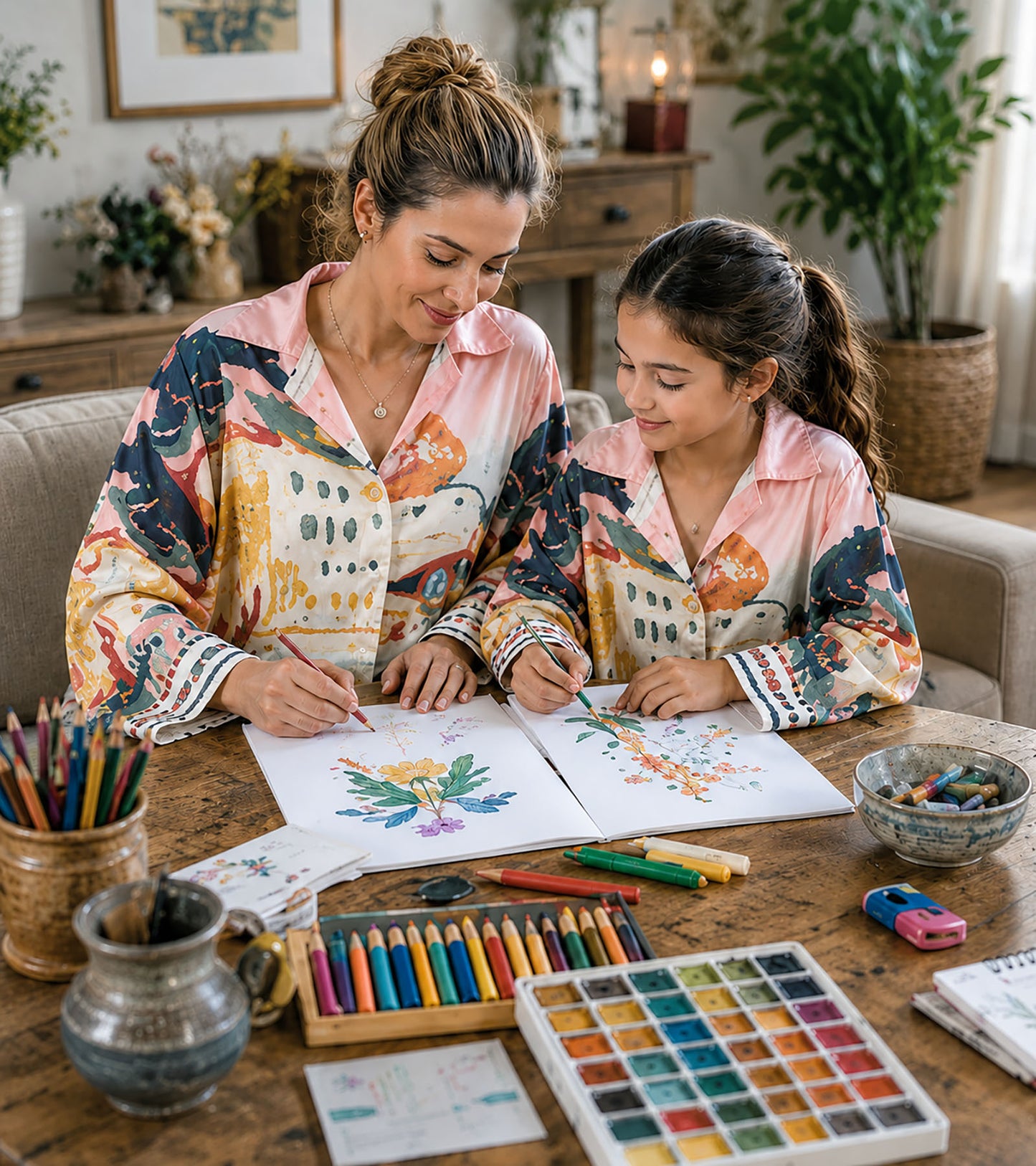 Amalfi Artscape Luxe Mom & Me Matching Lounge Set