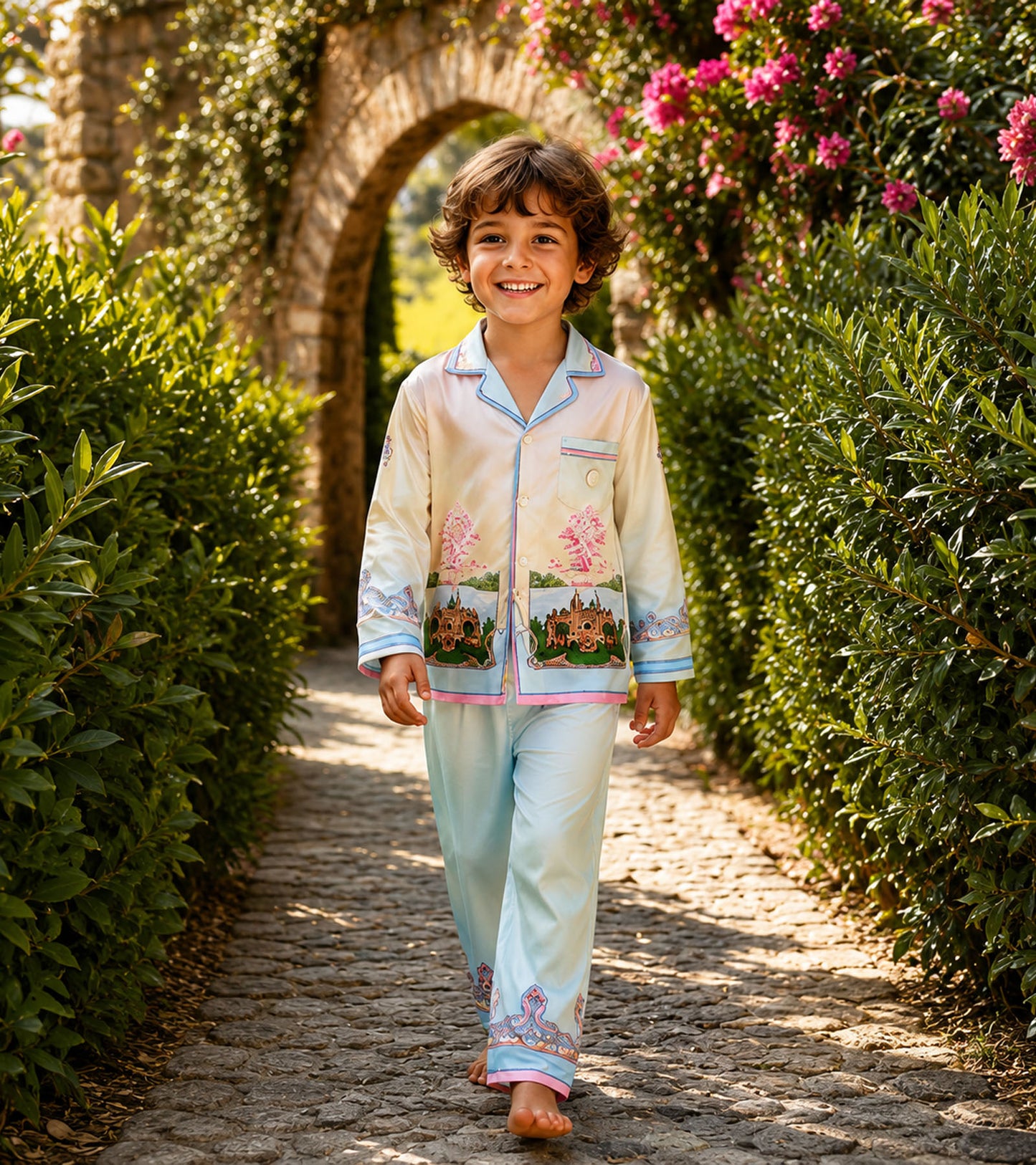 Amalfi Dreams Pure Cotton Printed Nightsuit Set