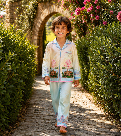 Amalfi Dreams Pure Cotton Printed Nightsuit Set