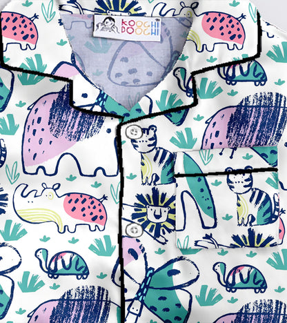 Baby Drawing Printed Nightsuit Set