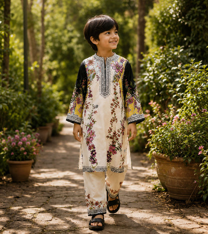 Blooming Vines Festive Pure Cotton Kurta Set