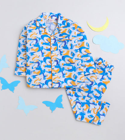 Blue Dreams printed Nightsuit Set