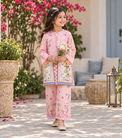 Blush Garden Girls Pyjama Kurta Set