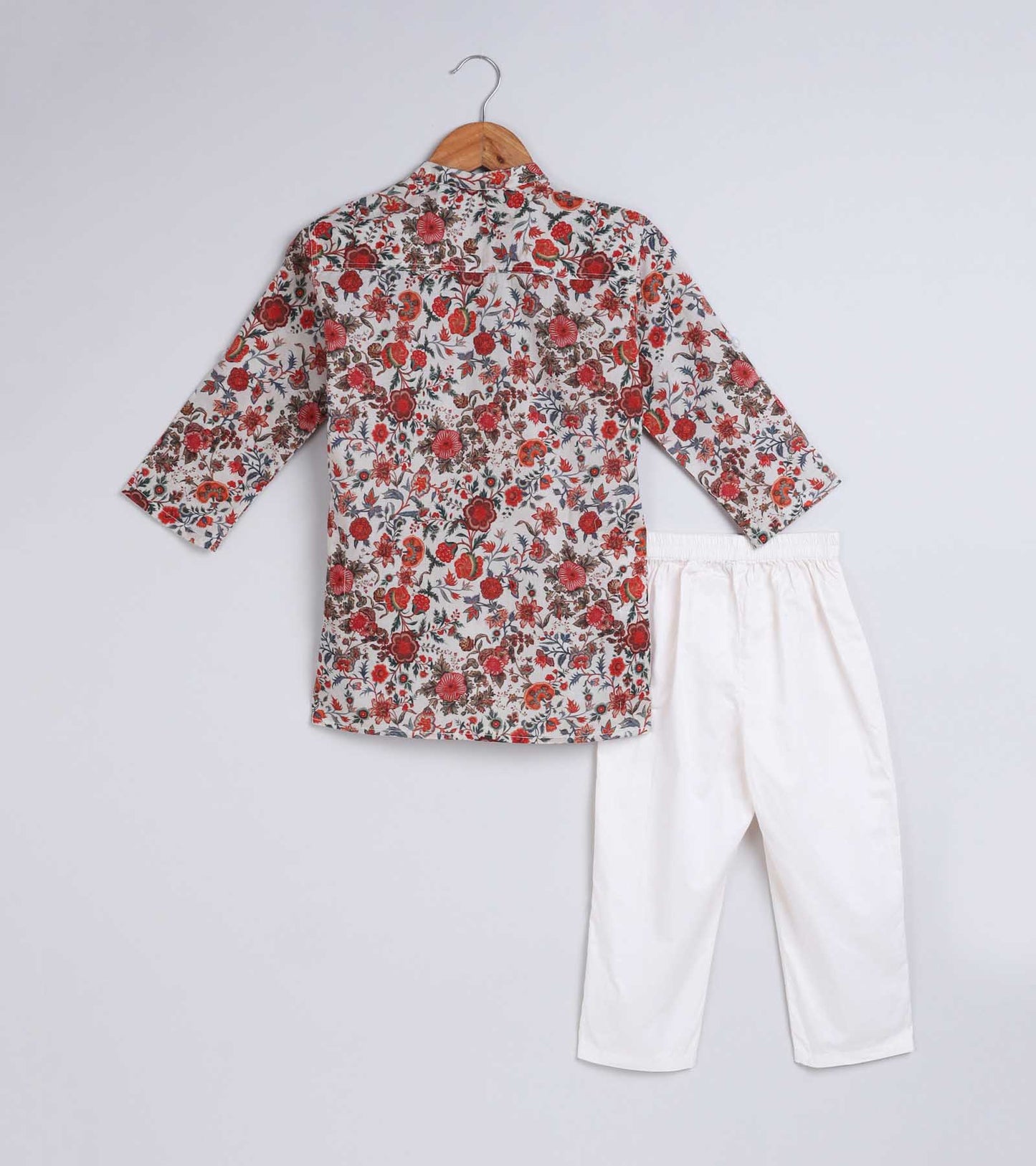 Boys Ethnic Floral Printed Kurta Set