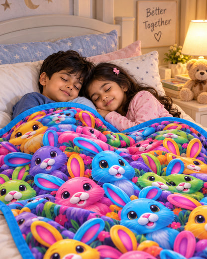 Bunny Bloom Pure Cotton Blanket
