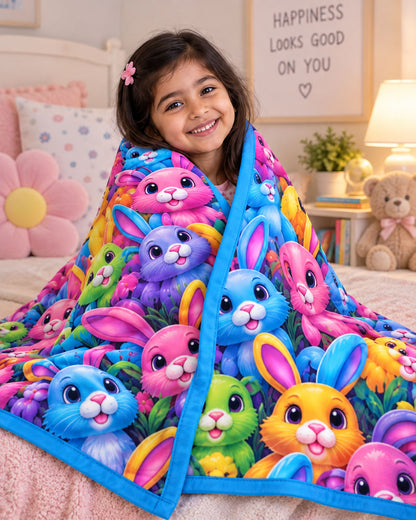 Bunny Bloom Pure Cotton Blanket