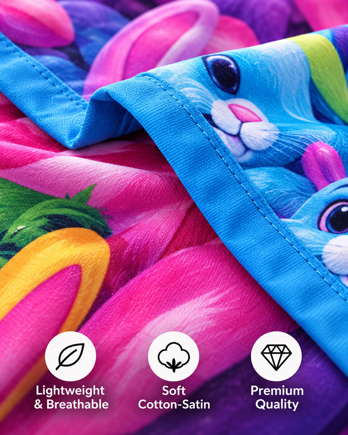 Bunny Bloom Pure Cotton Blanket