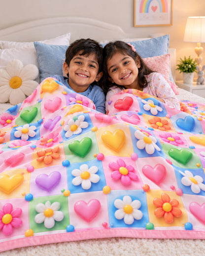Candy Bloom Dreams Pure Cotton Blanket