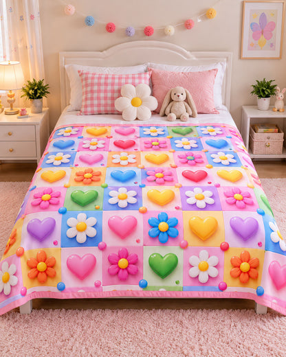 Candy Bloom Dreams Pure Cotton Blanket