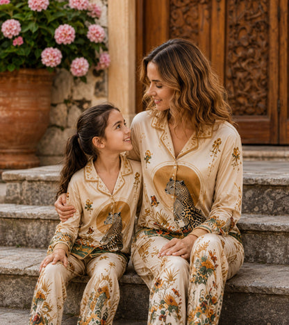 Golden Safari Luxe Mom & Me Matching Lounge Set