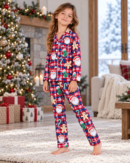 Checks Santa's Merry Plaid  Pajama Sets