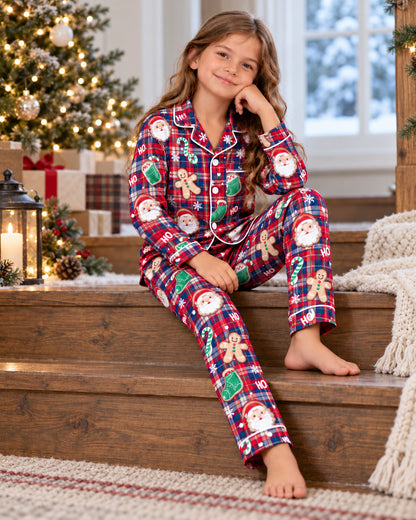 Checks Santa's Merry Plaid  Pajama Sets