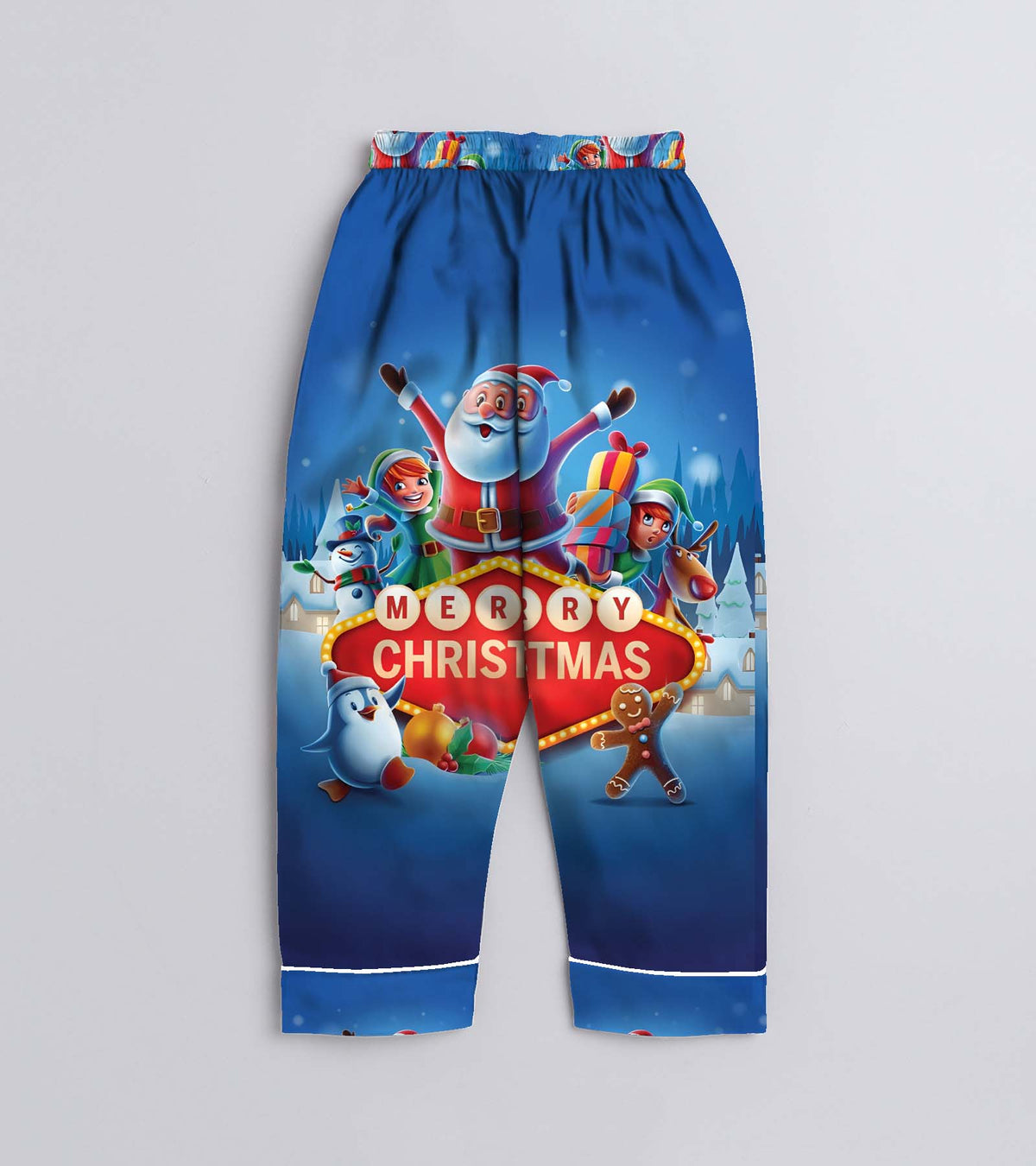 Christmas Celebration Gift Pure Cotton Christmas Printed Nightsuit Set
