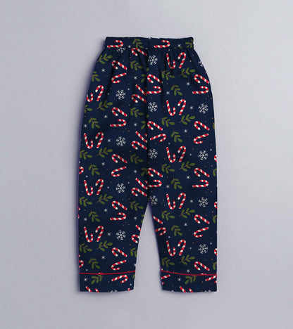 Christmas Deco  Pure Cotton Christmas Printed Nightsuit Set