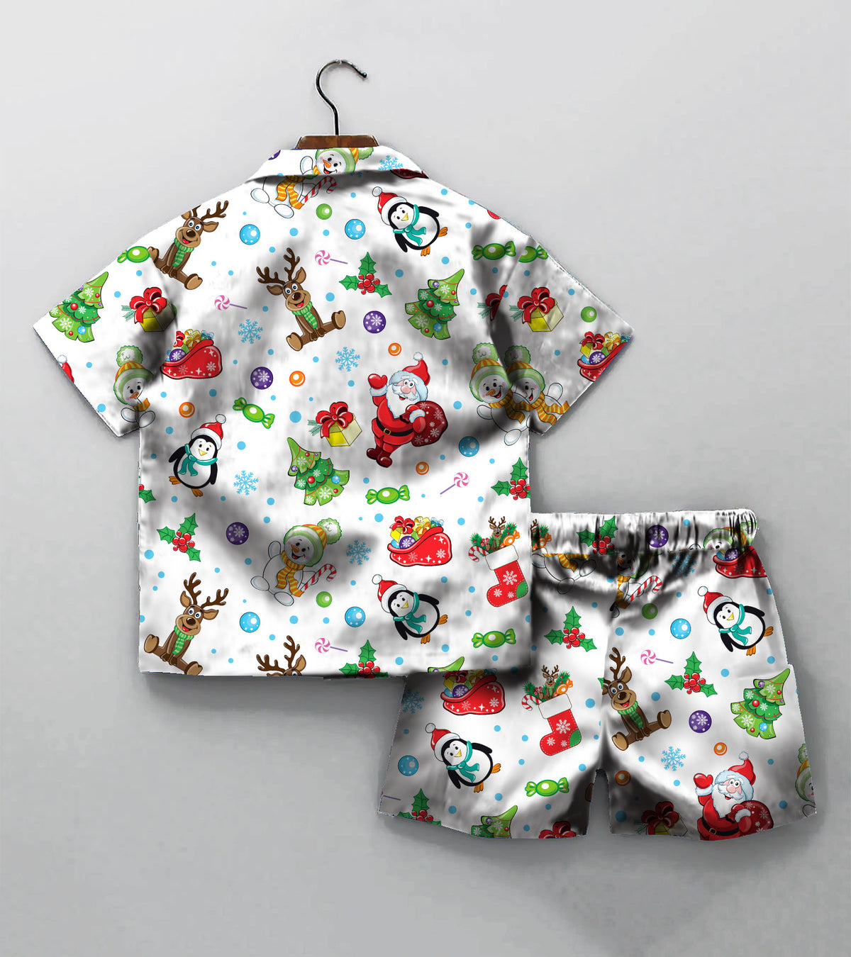 Christmas Gift Santa Printed Boys Co ord Set