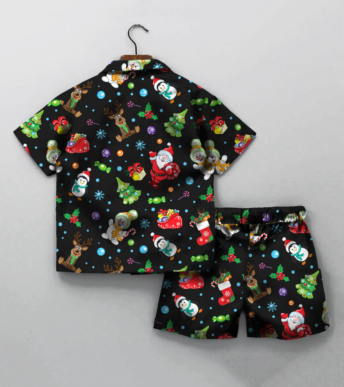 Christmas Theme Printed Boys Co ord Set
