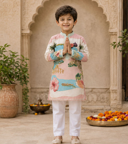 Coastal Charm Festive Pure Cotton Kurta Set