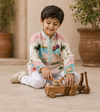Coastal Charm Festive Pure Cotton Kurta Set