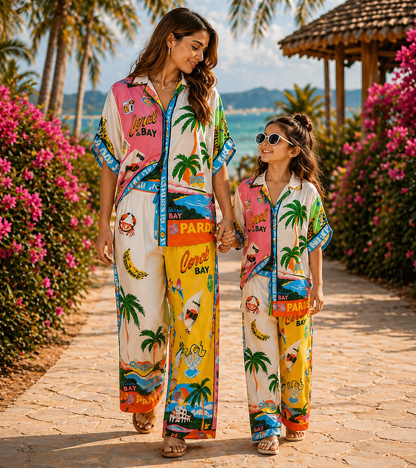 Coastal Paradise Luxe Mom & Me Matching Lounge Set