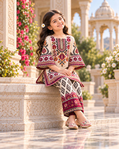 Crimson Folk Designer Ethnic Set