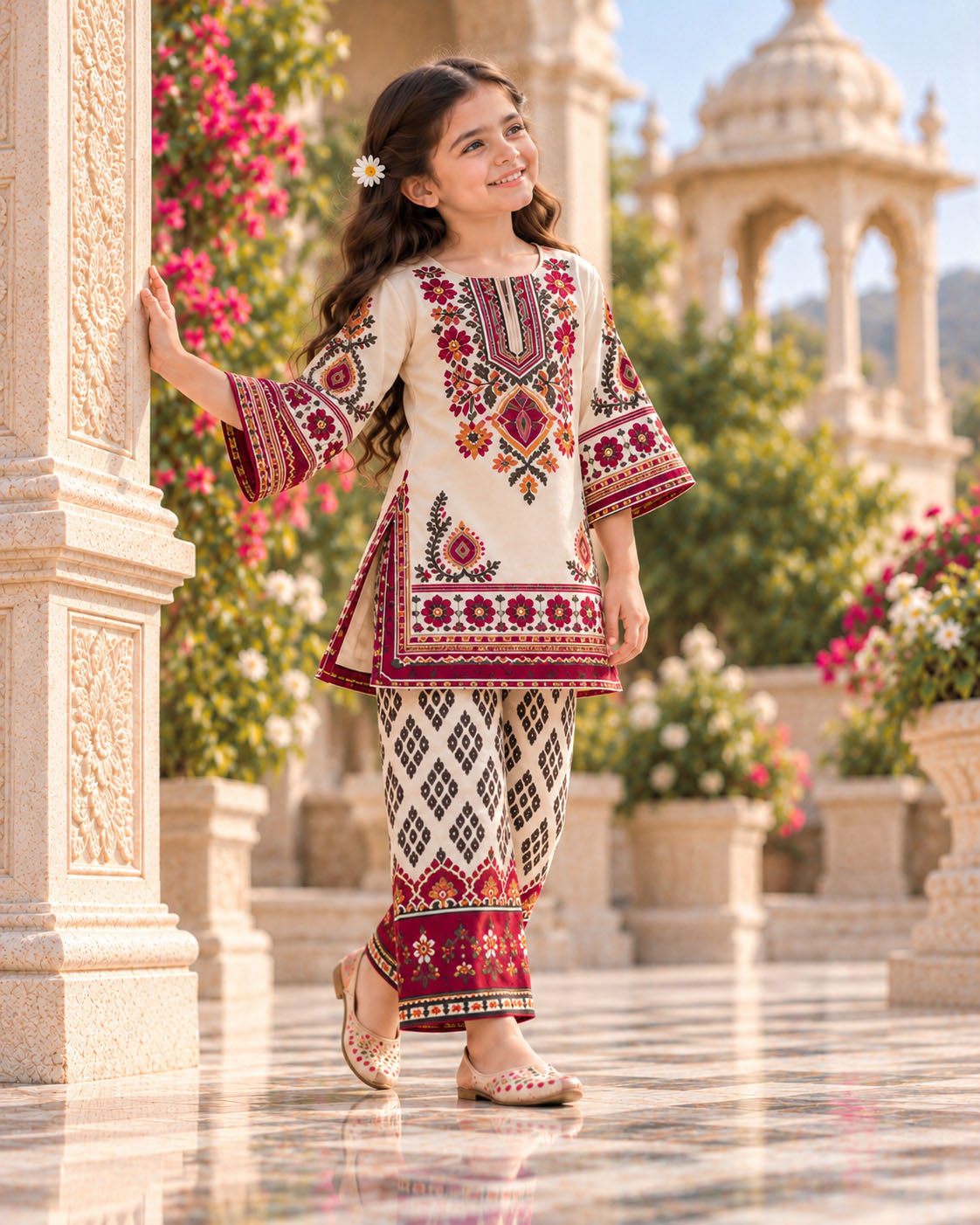 Crimson Folk Designer Ethnic Set