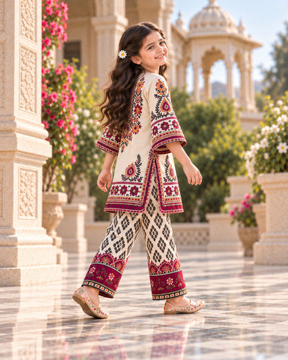 Crimson Folk Designer Ethnic Set