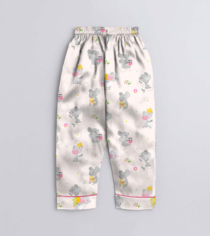 Cute Printed Girls Pure Cotton Nightsuit Set