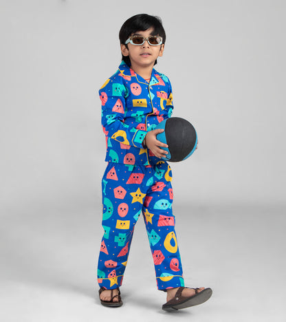 Cute blocks printed Nightsuit Set