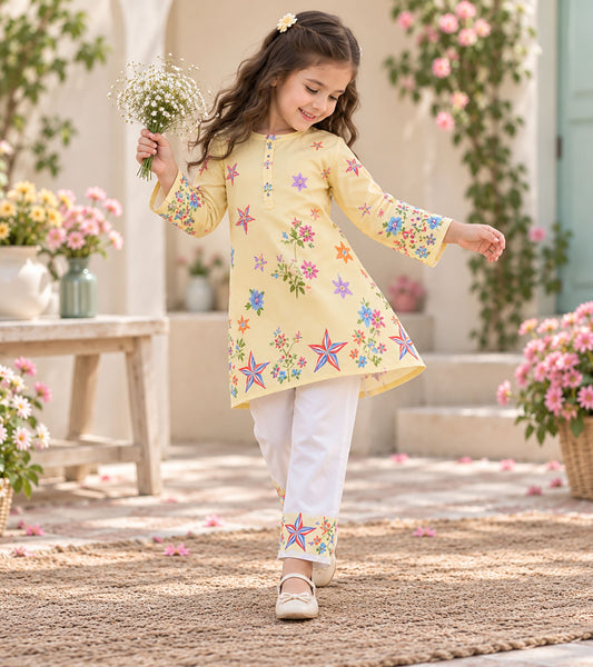 Daisy Glow Girls Pyjama Kurta Set
