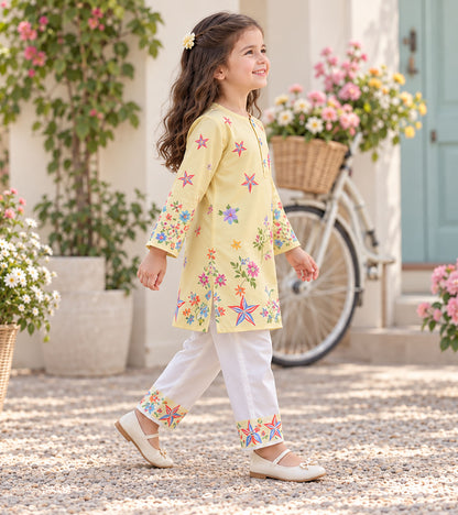 Daisy Glow Girls Pyjama Kurta Set