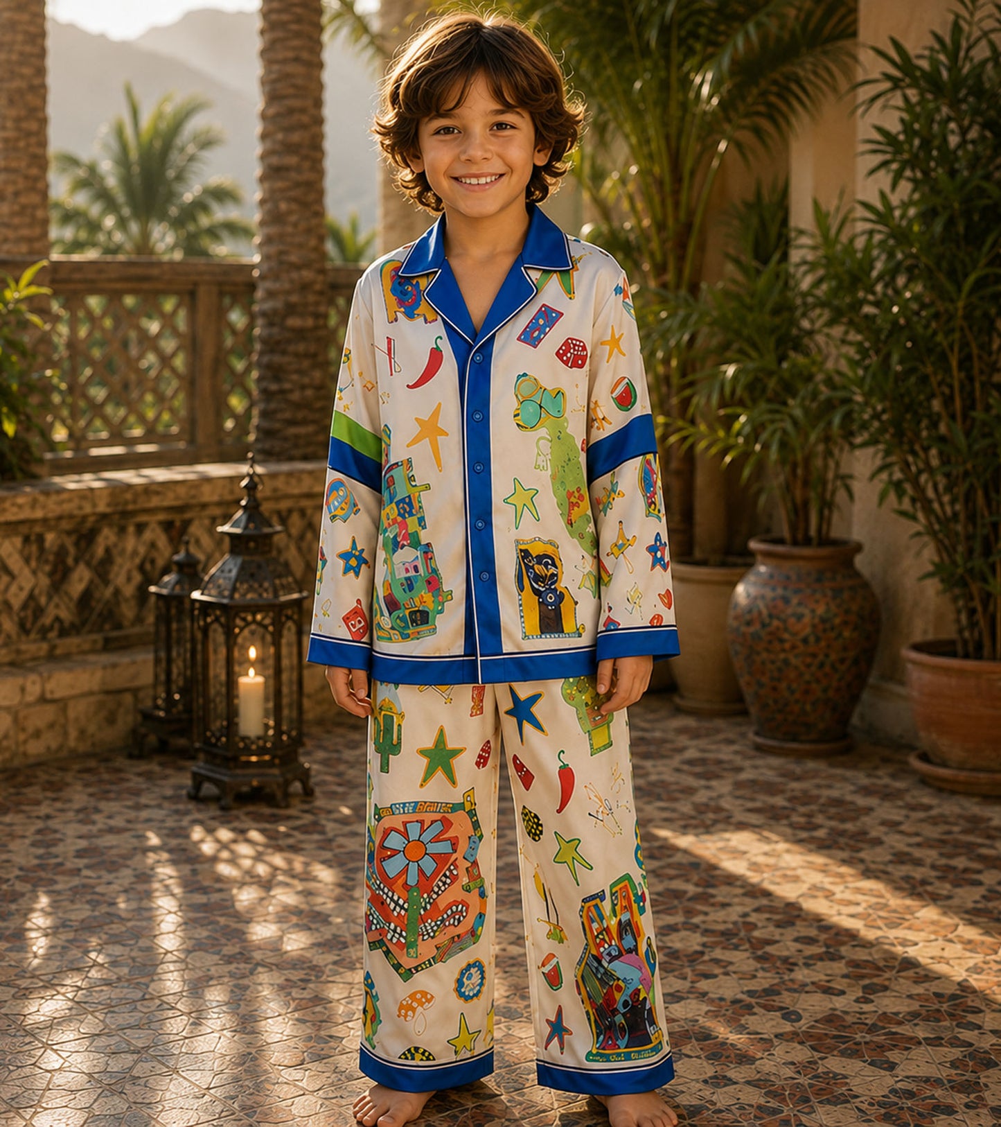 Doodle Adventure Luxe Pure Cotton Printed Nightsuit Set