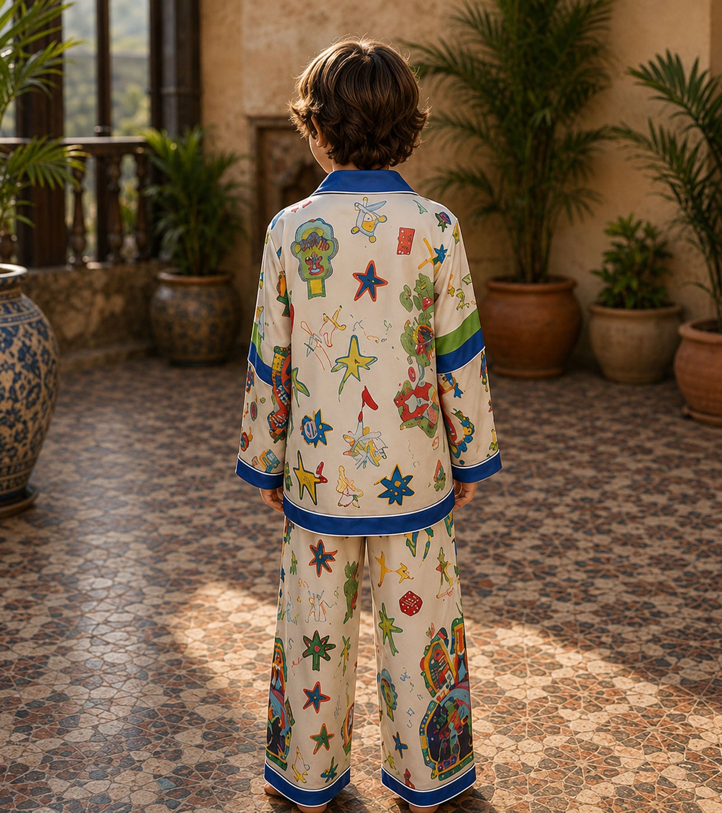 Doodle Adventure Luxe Pure Cotton Printed Nightsuit Set