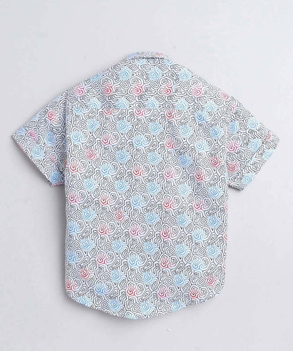 Drawing Pure Cotton Half Sleeve Shirt For Boys