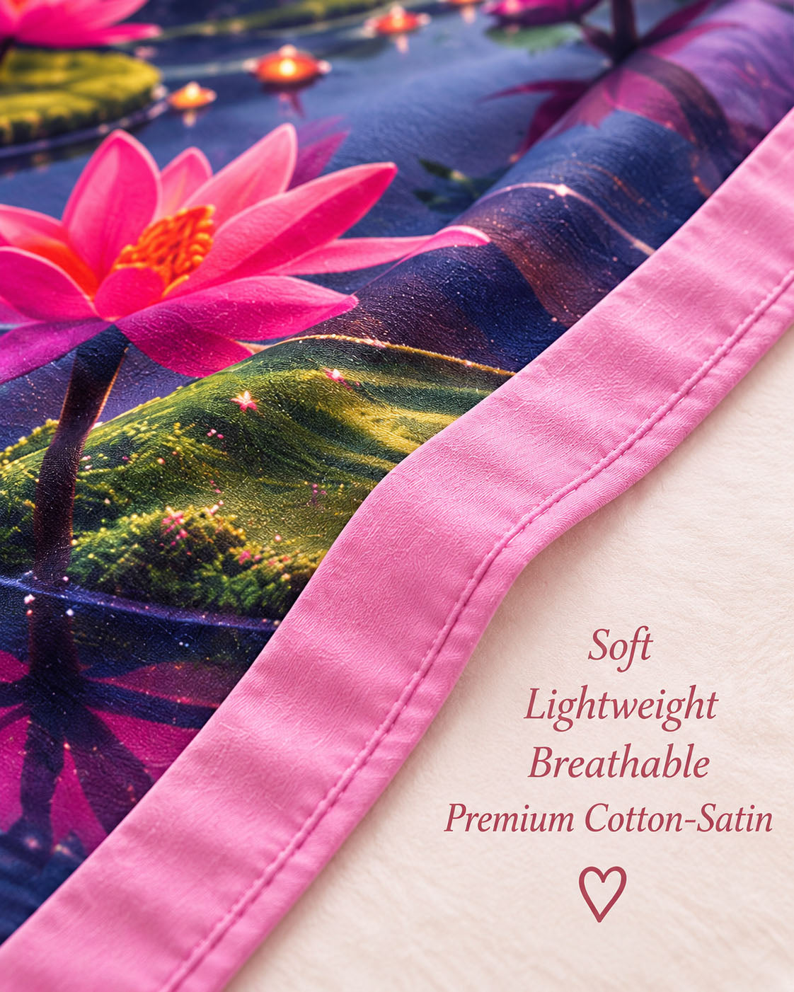Flamingo Moon Garden Pure Cotton Blanket