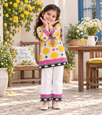 Folk Fiesta Girls Pyjama Kurta Set
