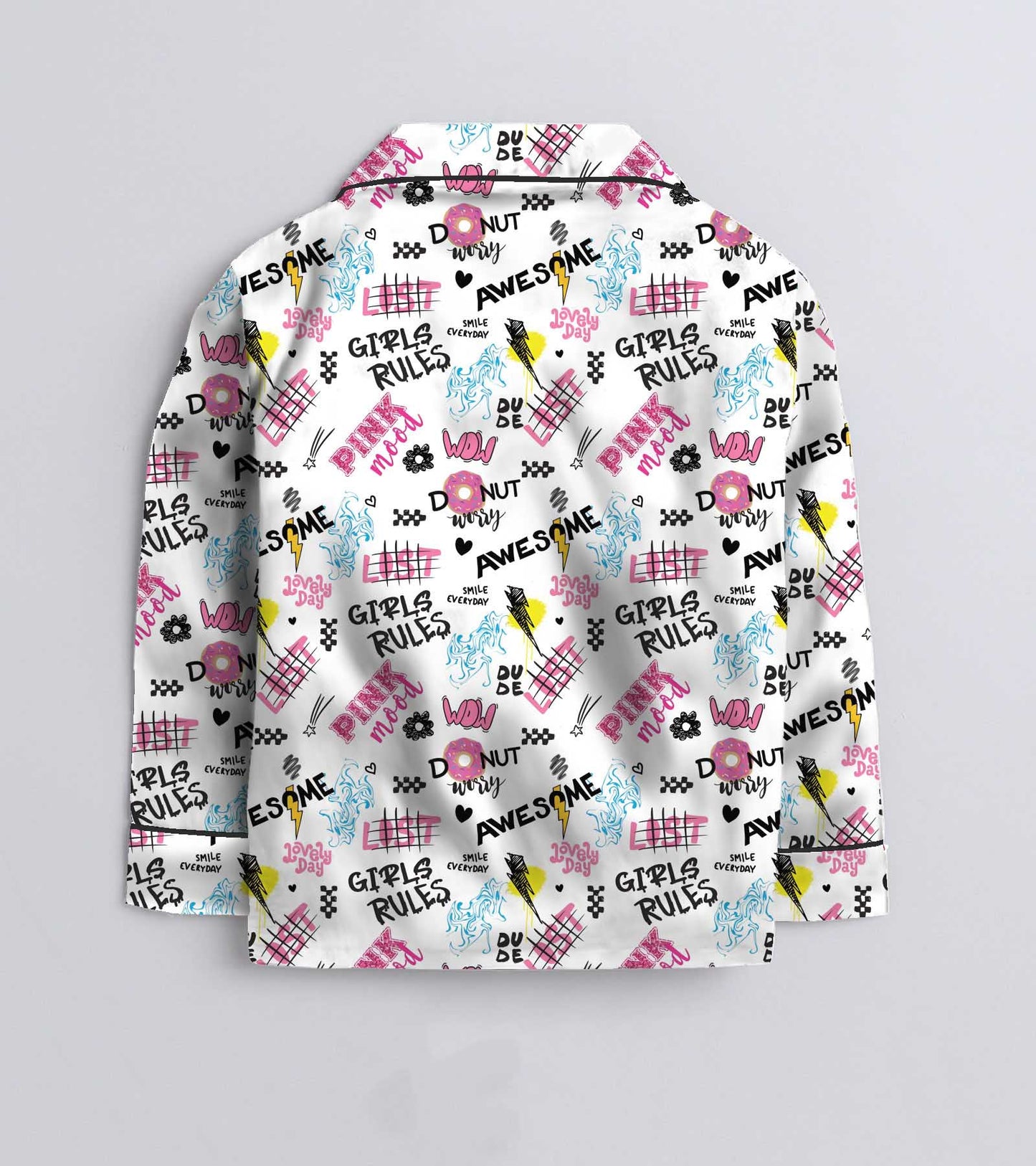 Girls Power Printed Nightsuit Set