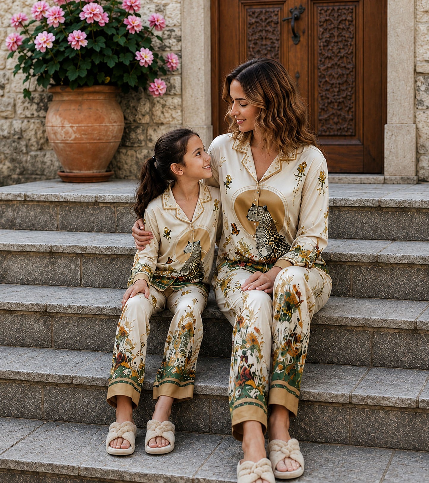 Golden Safari Luxe Mom & Me Matching Lounge Set
