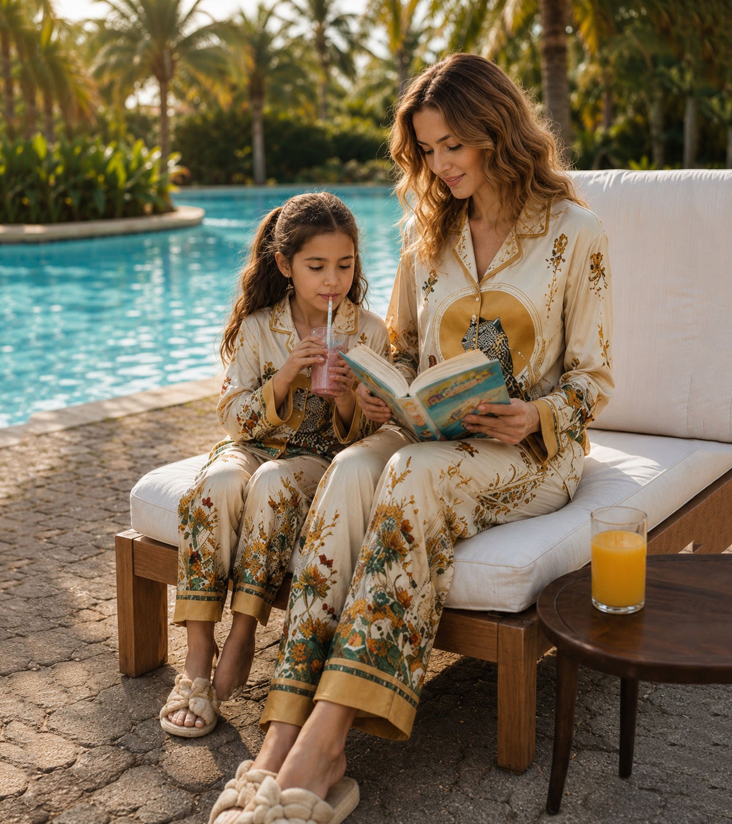 Golden Safari Luxe Mom & Me Matching Lounge Set