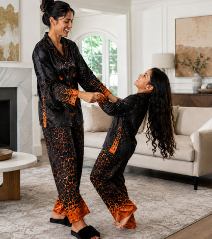 Midnight Panther Luxe Mom & Me Matching Lounge Set