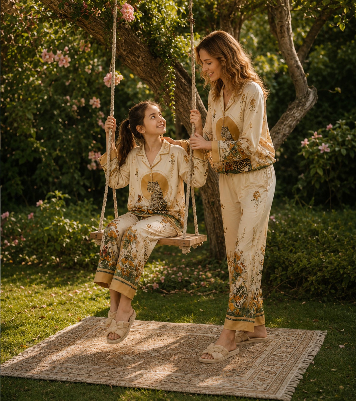 Golden Safari Luxe Mom & Me Matching Lounge Set