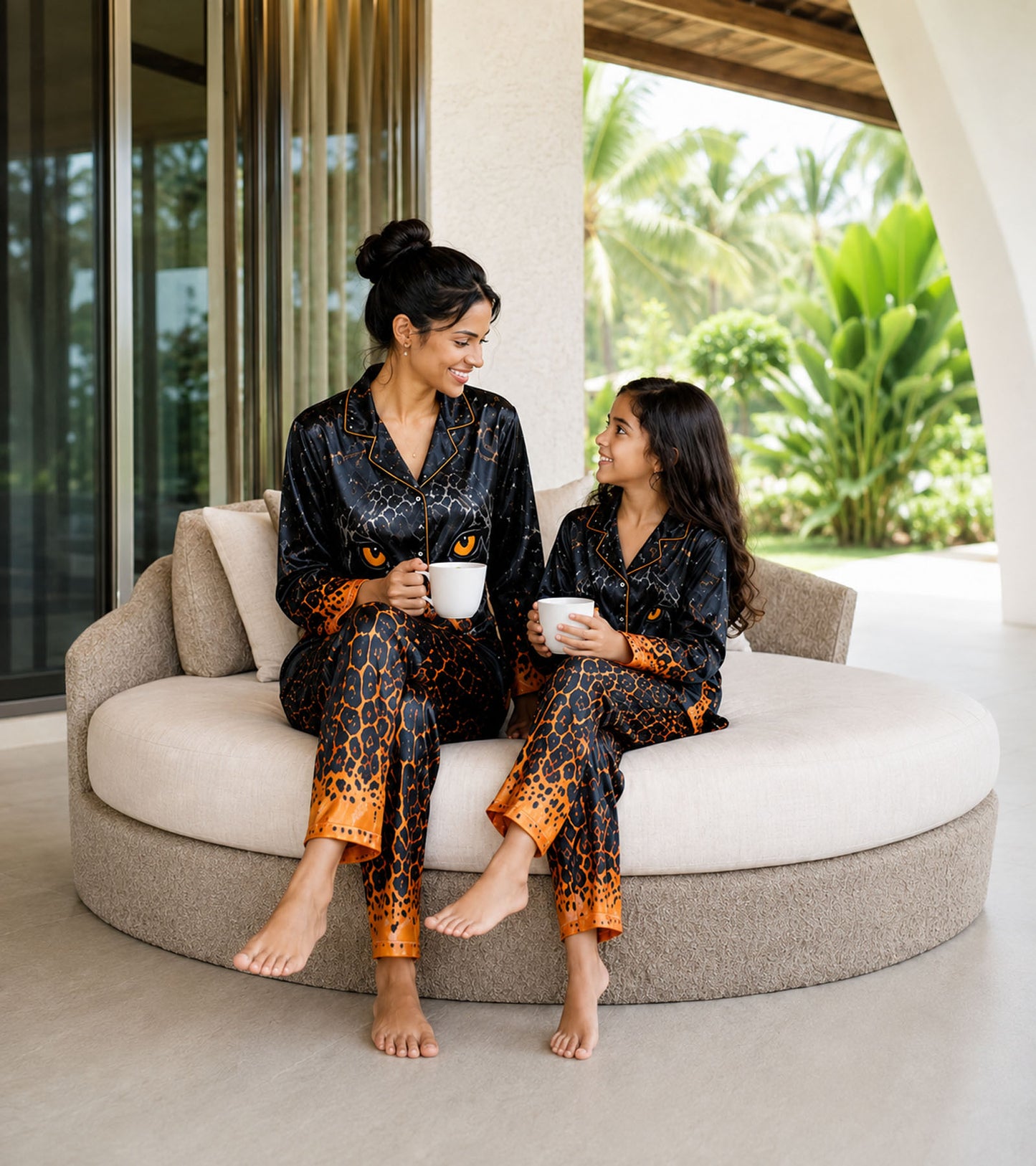 Midnight Panther Luxe Mom & Me Matching Lounge Set